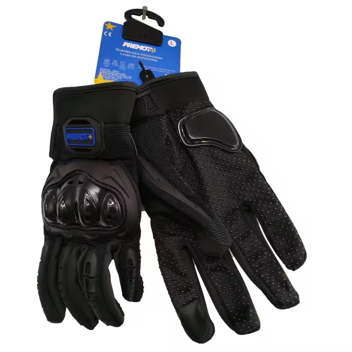 PREMOTO-Guante moto negro-luvas de motocicletas-talla L-66284 - 1