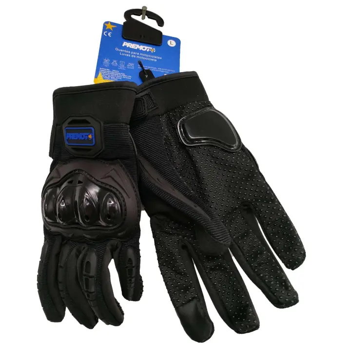 PREMOTO-Guante moto negro-luvas de motocicletas-talla L-66284 - 1