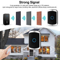 Smart Wireless Doorbell Self-Powered Home Welcome Bell with 150M/82 FM Remotes No Battery Required US EU Plug - details 2