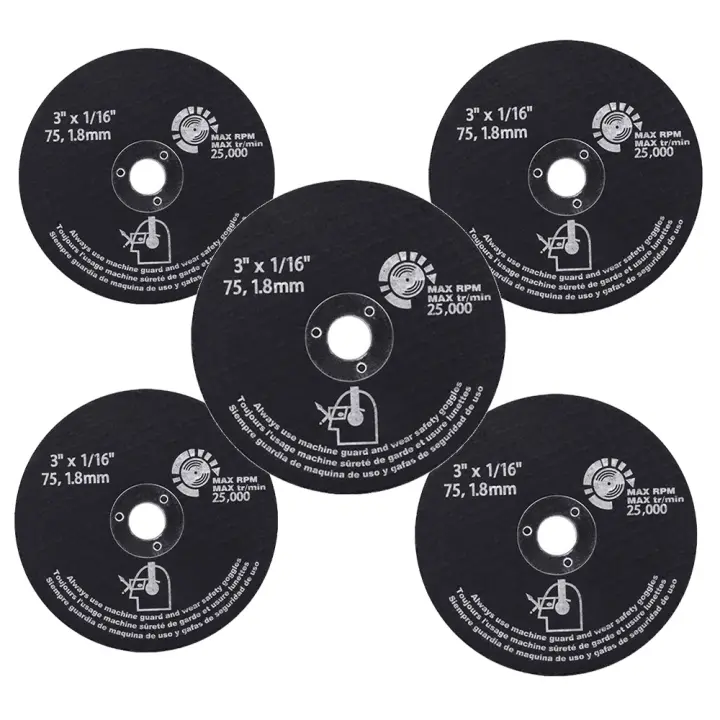 5pcs Rueda De Mezcla De Resina 75mm Mini Hoja De Sierra Para Corte De Metal Y Madera Herramienta Eléctrica Para Amoladora - 1