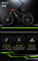 Duotts F26 EU Warehouse 26 pulgadas de alta velocidad Cube asiento Bicicleta Eléctrica 48V 20ah Ciudad adulto Montaña ebike MTB SUSPENSIÓN COMPLETA - details 0