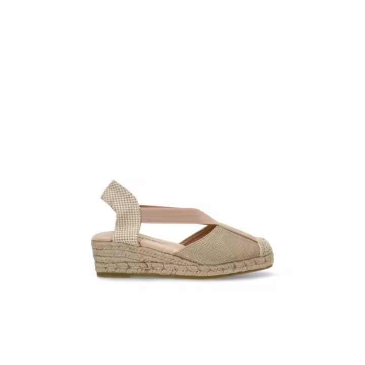 Alpargatas de mujer AMARPIES ACX28507PLAT VALENCIANA CUÑA YUTE PUNTA YUTE PLATINO 35592 25V - 1