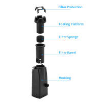 Filtro De Membrana USB Para Acuario Elimina Aceite Y Impurezas De Agua En Tanque De Peces Con Oxigenador Integrado - details 3