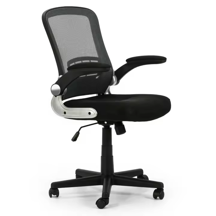 VS Venta-Stock Sillón de Oficina Elevable y Reclinable con Respaldo de Rejilla en Color Negro - 1