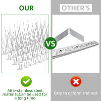 Kit De 12/24 Piezas De Espikes Antipájaros Para Exterior Kit Repelente De Pigeon En Acero Inoxidable Para Seguridad De Pared Y Jardín - details 4