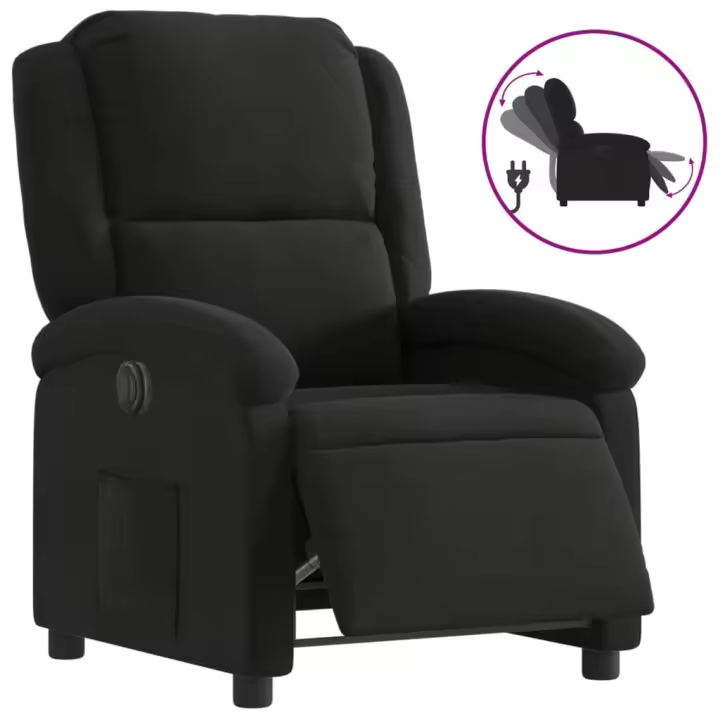 vidaXL Sillón reclinable eléctrico de tela Gris claro, Gris oscuro, Negro Sillon Dormitorio Sillon Comodos Silla Relax Sillón Sofá - 1