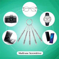 Mini Herramienta De Reparación 3 En 1 Llave De Destornillador Para Gafas Sol Y Relojes Kit De Reparación De Lentes Con Destornillador De Encastre Y Phillips Material De Acero Cromo-vanadio - details 3