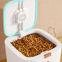Barrel De Almacenamiento Para Alimentos De Mascotas Grande Sellado Impermeable Para Gatos Y Perros Plástico PP Estilo Moderno Universal 5L - details 4