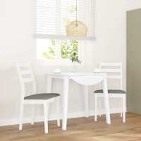 vidaXL Sillas de comedor con cojines 2uds madera maciza caucho en color Blanco y marrón/blanco y natural/Marrón y claro y más | cómodas modernas ergonómicas para comedor cocina salón hogar - details 4