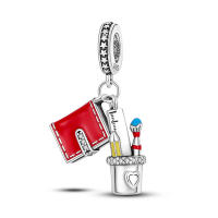 Encantos De Cuenco De Dibujos 3mm Hechos En Plata 925 Para Pulseras Y Collares Mujer Regalos De Cumpleaños Perlas De Zirconia - details 2
