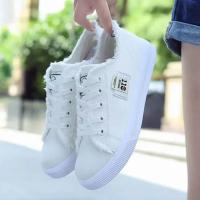 Zapatos Planos Para Mujer Mocasines Blancos Con Cordones Primavera/Verano Colección Nueva 2024 Material Superior De Tela CANVAS Punta Redonda Casual - details 10