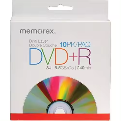 Memorex 8 x DVD + R Double Layer – Blank DVD (DVD + R DL) - 1