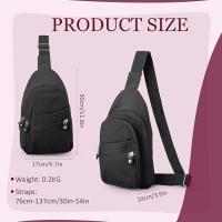 Bolso bandolera para hombre y mujer, impermeable, antirrobo, bandolera pequeña con una sola correa, ligera y pequeña. - details 1