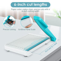 Cortadora De Papel Compacta Y Portátil 6 Pulgadas Antideslizante Trimmer Curvo Para Proyectos Artesanales Y Oficina - details 4