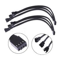 Cable De Extensión FAN 1 a 3 Conectador De 4 Agujas PWM Control De Temperatura Para Placa Base PC Hardware Adaptador De Cable - details 3