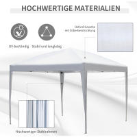 Cenador plegable de 2.95X2.95 M with Protección UV, plegable, de Maple y Tela Oxford, Blanco, para festejar en El Jardín y eventos - details 5