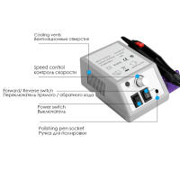 Máquina De Uñas Profesional 20000RPM Con Conjunto De Brocas Y Archos Para Remover Esmalte De Gel Herramientas De Pulido De Uñas Bajo Ruido Kit De Archos - details 2
