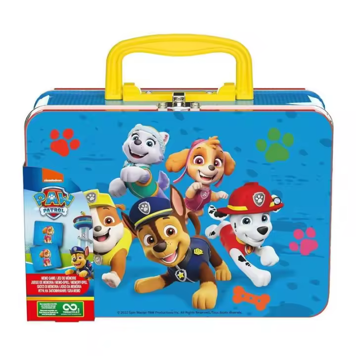 Patrulla Canina Memory Maletin Metal - Juego de Mesa Familiar - 72 Tarjetas - Marca SpinMaster - 1