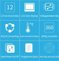Escala De Peso Digital Inteligente Para Baño Con Análisis De Composición Corporal LED Sin Cable Medidor De Grasa Y Contenido De Agua Material De Vidrio Reforzado Máximo 150KG - details 1