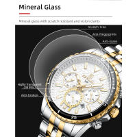 Reloj De Cuarzo Para Hombre REWARD En Acero Inoxidable Dorado Deportivo Resistente Al Agua Con Cronógrafo Y Calendario Completo - details 5