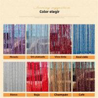 Cortina De Puerta Con Glitter Y Borlas Plata Para Decoración De Habitaciones Y Ventanas Tela De Poliéster Moderna Y Brillante - details 2