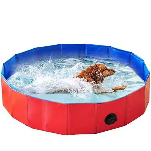 Piscina Plegable para Perros Gatos Bañera Portátil para Mascotas Plegable PVC Antideslizante y Resistente - 1