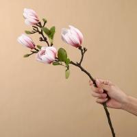 Flor De Magnolia Artificial En Soltero Para Decoración De Hogar Vaso Windowsill Boda Novia Exterior Arco Decoración Prop DIY Material Seda - details 12