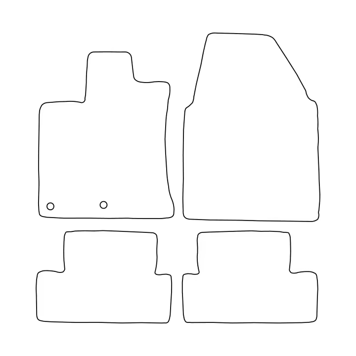 Juego completo de alfombrillas de terciopelo para Nissan Qashqai I 2007-2012 - acabado azul - 1