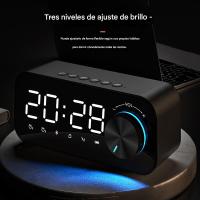 Altavoz Bluetooth inalámbrico FM Radio caja de sonido escritorio reloj despertador subwoofer reproductor de música TF tarjeta Bass altavoz boom para todos teléfono - details 5