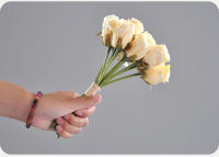Bouquet De Rosas Rosa De 24CM Decoración Para El Hogar Propiedades Fotográficas Guía De Carretera Para Boda Flores Artificiales - details 24