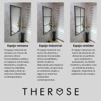 Espejo Industrial de Aluminio Negro 120 x 60 cm - THEROSE - details 1