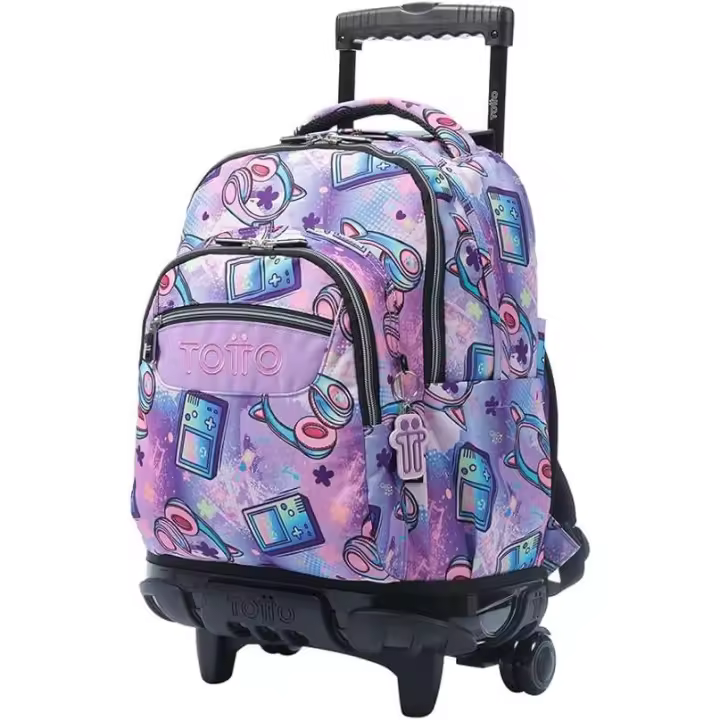 Mochila Totto ruedas Renglon Modelo Meowsical - 1