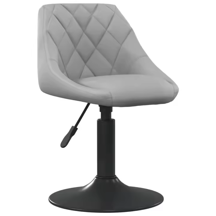 vidaXL Silla de comedor de terciopelo verde claro en color Gris claro/Gris oscuro/Negro | cómodas modernas ergonómicas para comedor cocina salón hogar - 1