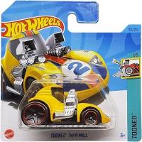 MATTEL : Hot Wheels - Tooned Twin Mill - Tooned 1/5 - HKJ84 - Short Card - Amarillo - Vehículos para jugar - Regalo Original - Edad recomendada mayores de 3 años - details 0