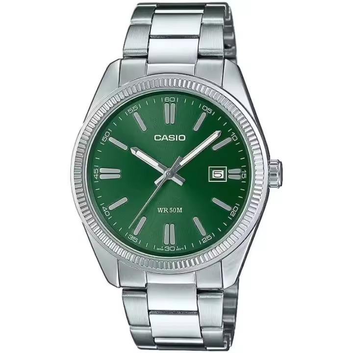 Reloj Casio Collection Hombre Acero Color Verde Mtp-1302pd-3ave, 44,2 mm - 1