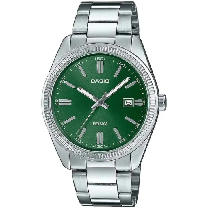 Reloj Casio Collection Hombre Acero Color Verde Mtp-1302pd-3ave, 44,2 mm - 1