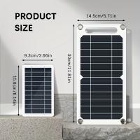Cargador Solar Portátil 10W/5W USB 5V Para Móviles Y Uso Al Aire Libre Energizado Por Energía Solar Panel De Silicona Monocrómica Tamaño 30*14.5CM Peso 200g - details 5