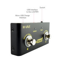 M-VAVE Cube Turner Pedal Inalámbrico Recargable Para Girar Hojas De Música Compatible Con Android Y iOS Soporta Looper - details 6
