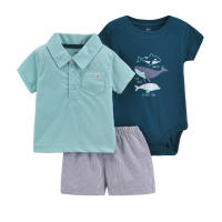 Nueva ropa infantil de verano para niños, bebés y niños pequeños, pantalones cortos de manga corta, camisetas, trajes de tres piezas. - details 37