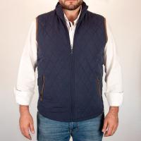 S&C - Chaleco Hombre Vestir - Chaleco Rombos Caballero - Chaleco Acolchado - Tejido Exterior Polyester - Cuello Interior en Antelina - Con Dos Bolsillos y Cremallera - Fabricado en España - details 2