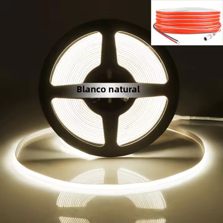 Tira De LED COB Super Delgada 5mm 320LEDs/M Alta Brillo Flexible 12V Luz Neón Para Decoración De Hogar Armario Coche - 1