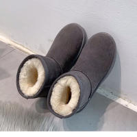 Botas De Nieve Para Mujer Extra Gruesas Con Forro De Lana Y Algodón Antideslizantes Y Cálidas Botas De Algodón Super Gruesas - details 2