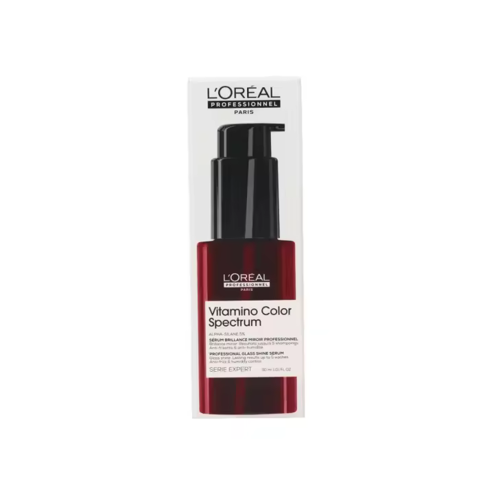Loreal Expert Vitamino Color Spectrum Glass Shine Expertrum 30 Ml, un Sérum Profesional Diseñado Para Proporcionar Un Brillo Espejo Instantáneo Al Cabello Coloreado. - 1