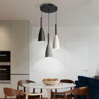 Luz De Pendant LED Para Restaurante Moderna Nórdica Minimalista Creativa Para Arte De Barra De Hierro Instalación Por Cable - details 5