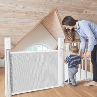 Olmitos – Barrera Seguridad Bebes retráctil para Puertas y escaleras, Interior/Exterior - Enrollable con Mecanismo de Bloqueo automático - Adaptable al Hueco hasta 140 Ancho… - details 3