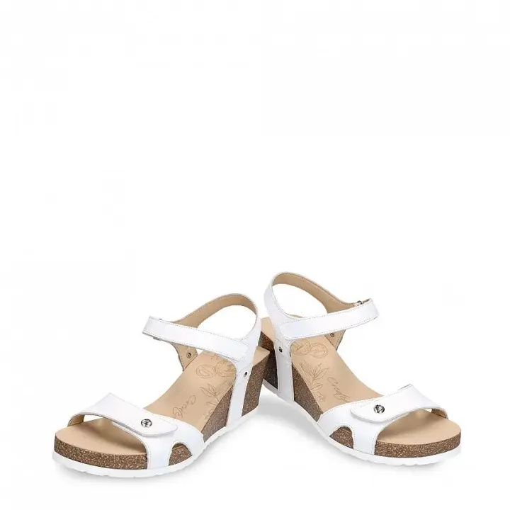 PANAMA JACK JULIA BASICS B17 SANDALIA DE PIEL CON FORRO INTERIOR DE PIEL NAPA BLANCO. - 1