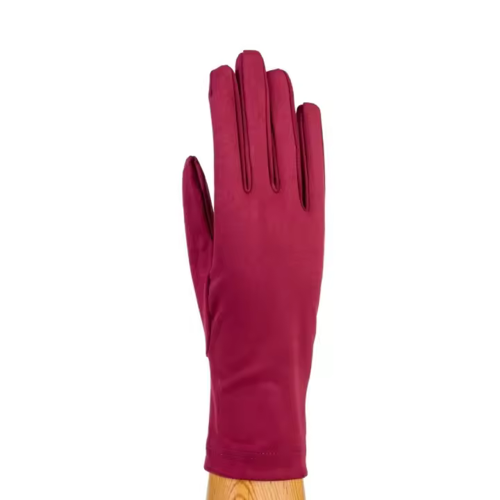 Guantes burdeos de diseño elegante, acabado suave antelina - Talla única - 1