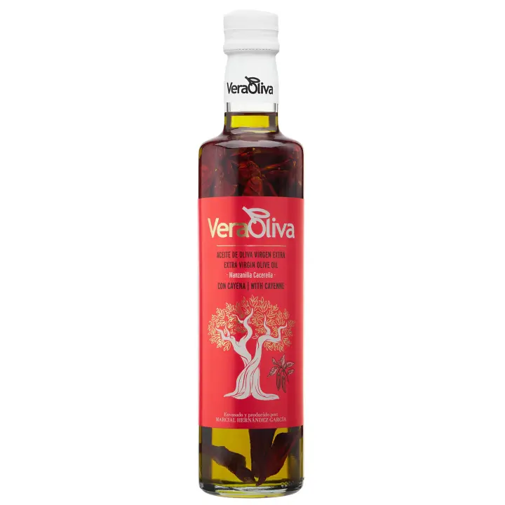 Aceite de Oliva Virgen Extra con Cayena - Aceite Picante - Veraoliva -500 ml - 1