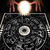 Mantel De Taro Con Doce Constelaciones Y Cielo Estrellado 1pc Decoración De Juego De Tarot Estilo Moderno Poliéster 100% - details 27