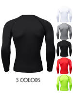 Camiseta De Compresión Para Hombres Rashguard Secado Rápido Fitness Gimnasio Surfismo Playa Deportes Running Tops Tees - details 0